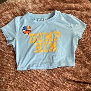 Baby blue crop top